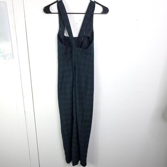 Vintage Dress Womens 2 Knapp Studio Jumper Midi Tartan Plaid Crossed Back - Picture 10 of 10